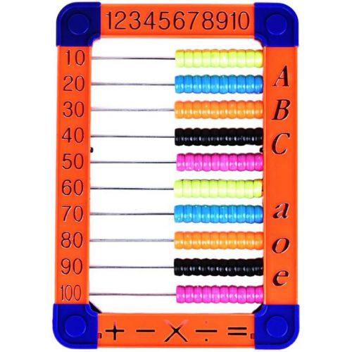  [아마존베스트]MICKYU Plastic Abacus Math Toy- Classic Educational Counting Toys for Kids with 100 Beads