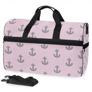 All agree Anchor Ocean Pattern Gym Bags for Men&Women Duffel Bag Weekender Bag with Shoe Compartment
