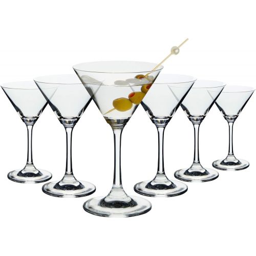  [아마존베스트]Juvale Martini Glasses - 6-Set Clear Classic 5-Ounce Cocktail Glasses, Inverted Cone Shaped Stemware, Bar Accessories, Ideal Gifts for Housewarming, Wedding, Birthday Celebrations