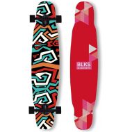 EEGUAI Skateboard 7 Layer Maple Longboard - Complete Skateboard Cruiser for Cruising, Carving, Free-Style and Downhill (Color : B)