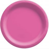 amscan Bright Pink Dinner Paper Plate Big Party Pack, 50 Ct., 9 x 9