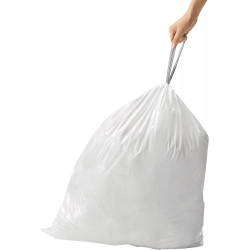심플휴먼 simplehuman Code N Custom Fit Drawstring Trash Bags, 45-50 Liter / 12-13 Gallon (200 Count)