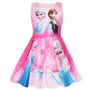 WNQY Princess Elsa Costume Party Dress Little Girls Cosplay Dress up