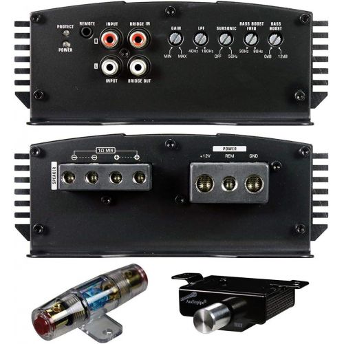  [아마존베스트]Audiopipe APMN-1500 1500 Watt Class D Amplifier Car Audio Bass Knob Fuse