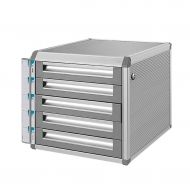 ZCCWJG File Cabinet, Desktop high Drawer Office Storage Box Lockable (Aluminum Alloy) 31.5 35 29.8CM (Size: 5 Layers)