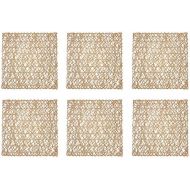 DII Woven Paper Square Decorative Placemat or Charger for Holidays, Parties, and Decor (16 Square) Taupe - Set of 6