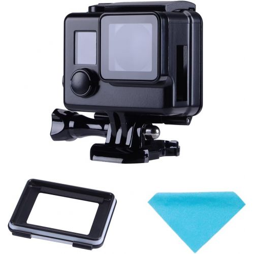  Suptig Protective case Black Charging case Wire Connectable Skeleton Protective Side Open Housing case for GoPro Hero 4 Hero 3+ Hero 3 Camera
