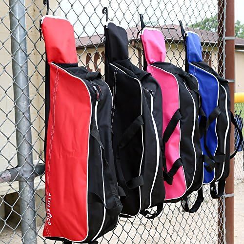  Athletico Baseball Tote Bag - Tote Bag for Baseball, T-Ball & Softball Equipment & Gear for Kids, Youth, and Adults Holds Bat, Helmet, Glove, & Shoes Fence Hook