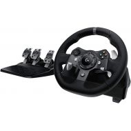 Logitech G920 Driving Force Racing Wheel and Floor Pedals, Real Force Feedback, Stainless Steel Paddle Shifters, Leather Steering Wheel Cover for Xbox Series XS, Xbox One, PC, Mac