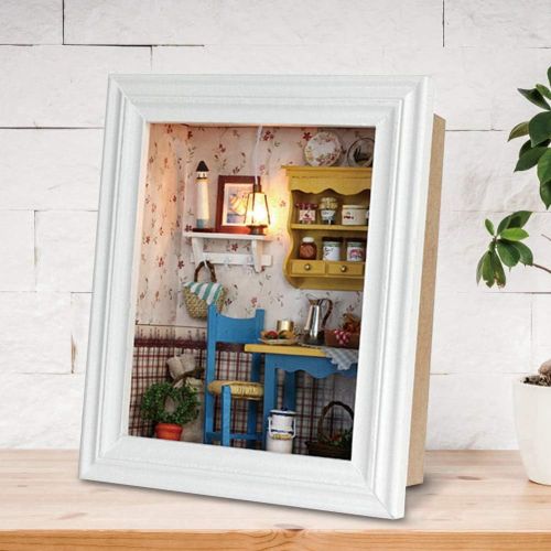  TOPINCN DIY Miniature Dollhouse Kit Photo Frame, DIY Creative Room