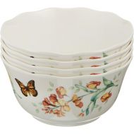 LENOX Butterfly Meadow Melamine 4-Piece Bowl Set, 1.3 LB, White