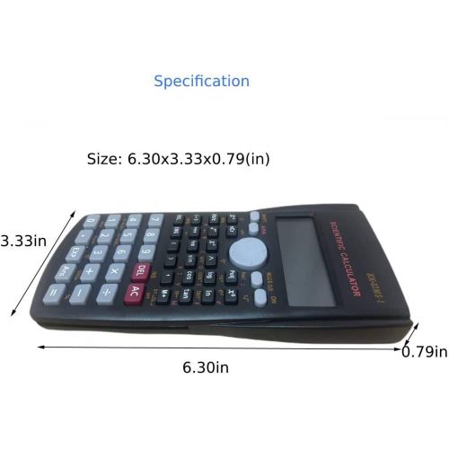  YUESUO Scientific Calculator, 2 Line LCD Display Statistical Calculator, Multifunctional Scientific Calculator for Middle High School Students, Professionals and Researchers (3 Packs)