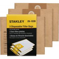 Stanley 25-1228 Fits 2.5-3.5 Gallon Disposable Filter Bag Wet or Dry Vacuum Cleaner, 3 Filter Bags Per Package