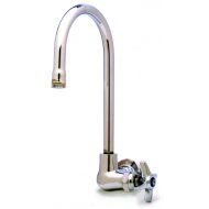T&S Brass B-0310 Single Pantry Faucet, Wall Mount, Rigid Gooseneck, Four-Arm Handle, 1/2-Inch Npt Female Inlet