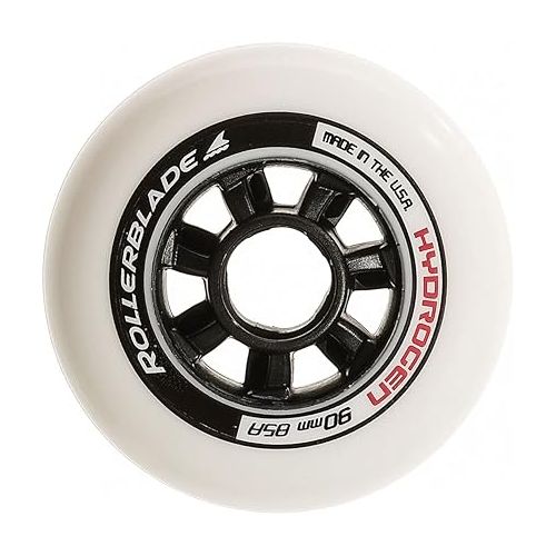 롤러블레이드 Rollerblade Hydrogen Wheels 90/85A (8 Pieces), Unisex Adult, Black, One Size