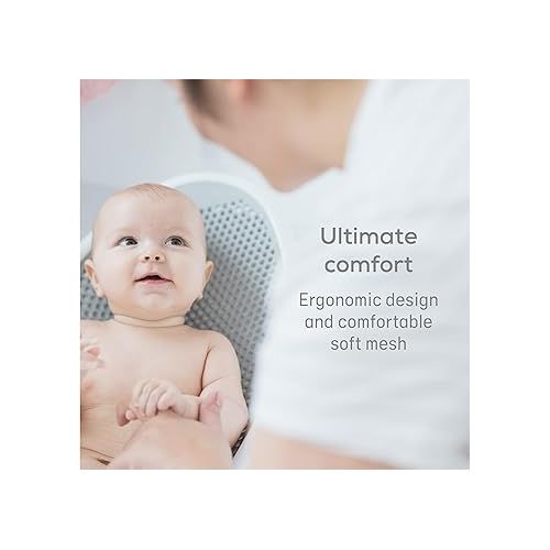  Angelcare Baby Bath Support (Grey) | Ideal for Babies Less Than 6 Months Old