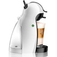 De’Longhi Delonghi Piccolo EDG100.W Free-Standing Coffee Machine, 0.6 L, Semi-Automatic Coffee Machine for Pads, 0.6 L, Coffee Capsule, 1460 W, White