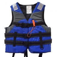 Lixada Life Jacket Vest Flotation Device Life Vest with High Visibility Reflective Threading and Panels Emergency Whistle for Fishing Boating Kayaking Sailing