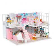 IiE Create iiE Create Miniature Doll House Kit with Furniture Dust Cover DIY Wooden Dollhouse