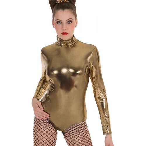  Body Wrappers Womens Liquid Lame Metallic Dance Costume Leotard