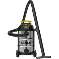 Stanley 8 Gallon Wet Dry Vacuum 4 Peak HP Stainless Steel 3 in 1 Shop Vac with Attachment 16 Feet Cleaning Range,Ideal for Job Site,Garage,Basement,Van,Workshop SL18117