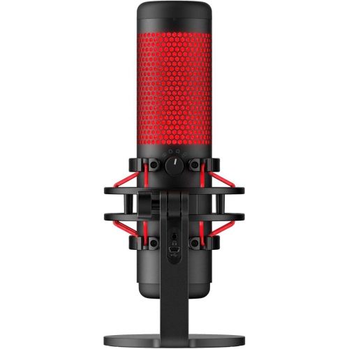  [아마존베스트]Newest HyperX - QuadCast USB Multi-Pattern Electret Condenser Microphone | 2020 Edition | for PS4, PC and Mac | Pop Filter | Anti-Vibration Shock Mount | | Red - Black | with KWALI
