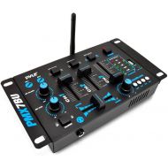 [아마존베스트]Pyle Wireless DJ Audio Mixer Machine - 3 Channel Bluetooth Compatible DJ Controller Sound Mixer System with Mic-Talkover, USB Reader, Dual RCA Phono/Line In, Microphone Input, Headphone