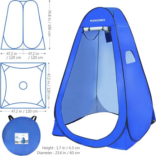  WINOMO Pop Up Shower Tent Portable Changing Room Privacy Shelter with Carry Bag for Camping Hiking Beach Toilet
