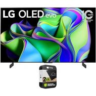 LG OLED55C3PUA OLED evo C3 55 Inch HDR 4K Smart OLED TV 2023 (Renewed) Bundle with 2 YR CPS Enhanced Protection Pack