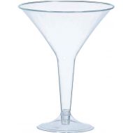 [아마존베스트]Amscan Big Party Pack Clear Plastic Martini Glasses | 8 oz. | Pack of 20 | Party Supply