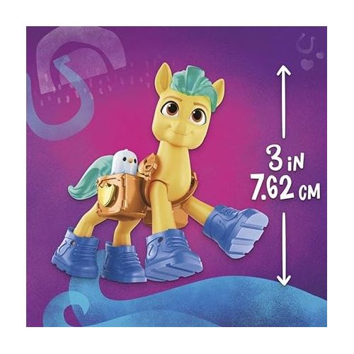 마이 리틀 포니 My Little Pony: A New Generation Movie Crystal Adventure Hitch Trailblazer - 3-Inch Pony Toy with Surprise Accessories, Friendship Bracelet