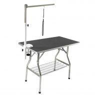 Flying Pig Grooming Flying Pig 38 Medium Size Heavy Duty Stainless Steel Frame Foldable Dog Pet Grooming Table (38 x 22)