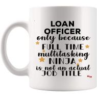 WingToday Funny Ninja Loan Officer Mug Coffee Cup Officers Men Women Gift Mugs - Loans Mortgage Loan Originators Banker Birthday Gifts