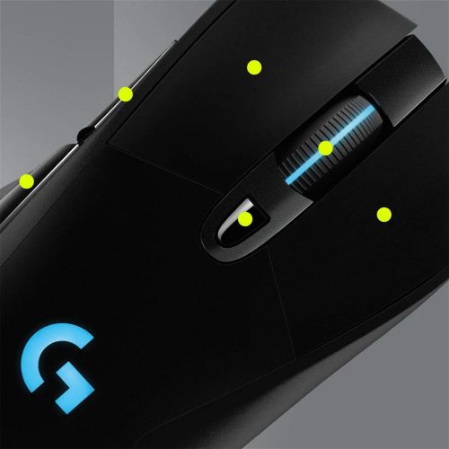  [아마존베스트]Logitech G703 Lightspeed Wireless Gaming Mouse W/Hero 16K Sensor, PowerPlay Compatible, Lightsync RGB, Lightweight 95G+10G Optional, 100-16, 000 DPI, Rubber Side Grips - Black