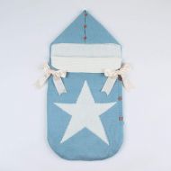 DKINCM Five Star Knitted Envelopes for Newborns Baby Swaddle Wrap Blankets Soft Bebes Boys Sleeping Bags Infant Girl Stroller Sleepsack