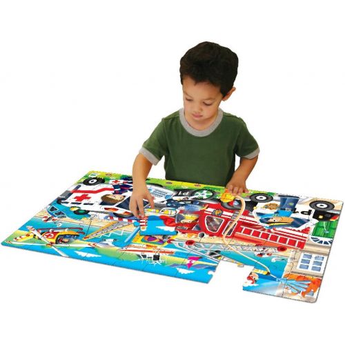  The Learning Journey: Jumbo Floor Puzzles - Emergency Rescue - Extra Large Puzzle Measures 3 ft by 2 ft - Preschool Toys & Gifts for Boys & Girls Ages 3 and Up