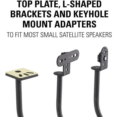  Sanus Adjustable Height Speaker Stand - Extends 28 to 38 - Holds Satellite & Small Bookshelf Speakers (i.e. Bose, Harmon Kardon, Polk, JBL, KEF, Klipsch, Sony and Others) - Set of