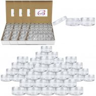 (Quantity: 500 Pieces) Beauticom 5G/5ML Round Clear Jars with Screw Cap Lids for Cosmetics, Medication, Lab and Field Research Samples, Beauty and Health Aids - BPA Free