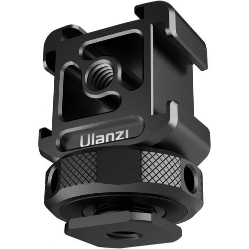 Unknown ULANZI PT-12 Camera Hot Shoe Extension Bracket with Triple Cold Shoe Mounts for Microphone LED Video Light, 1/4 Screw for Magic Arm, Aluminum Shoe Mount Compatible with Nikon Canon