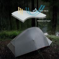 YSHCA Pop Up Tent, Automatic Instant Tent 2-3Person Camping Tent Easy Set Up Sun Shelter Great for Camping/Backpacking/Hiking & Outdoor Music Festivals,Gray