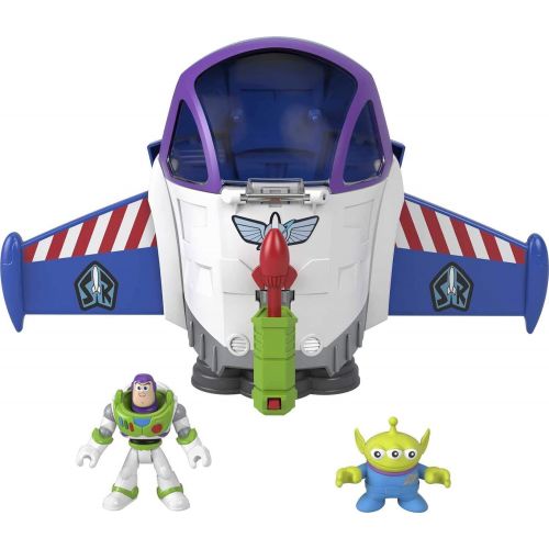  Fisher-Price Imaginext Disney Pixar Toy Story Buzz Lightyear Space Mission Playset with 2 figures for preschool kids ages 3 to 8 years