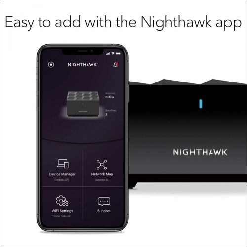  [아마존베스트]NETGEAR Nighthawk Whole Home Mesh WiFi 6 Add-on Satellite (MS60)  add up to 1,500 sq. ft. of Coverage