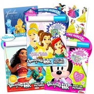 Disney Princess Magic Ink Coloring Book Set Bundle of 3 Imagine Ink Books for Girls Kids Toddlers Featuring Disney Princess, Moana, and Minnie Mouse with Invisible Ink Pens and