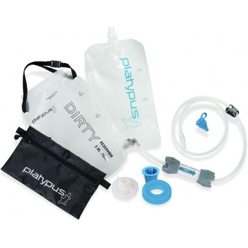  [아마존베스트]Platypus GravityWorks 2.0 Liter Complete Water Filter Kit for Camping and Backpacking, Compatible with Hydration Bladders and Water Bottles