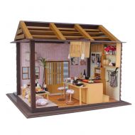 Highjump Innovative DIY Miniature Dollhouse Set Without Dust Cover,Japan Sushi Restaurant Handmade Educational Cottage Greenhouse with LED Ligh-Unique Gift for Your Lovers