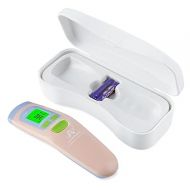Amplim Ampmed Non Contact/No Touch Digital Forehead Thermometer for Adults, Kids, and Babies, Touchless Temporal Thermometer with Storage Case. FSA HSA Approved - Pink