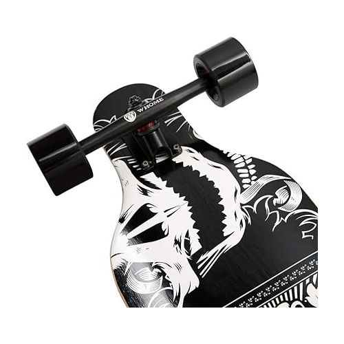  Longboard - 41 Inch Long Boards for Adults/Teenagers Girls/Kids Beginner/Pro Hybrid Freestyle Carving Cruising Longboards Skateboard with T-Tool