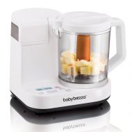 Baby Brezza Glass Baby Food Maker  Cooker and Blender to Steam and Puree Baby Food for Pouches in Glass Bowl - Make Organic Food for Infants and Toddlers  4 Cup Capacity