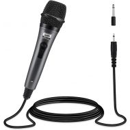 [아마존베스트]Moukey Dynamic Cardioid Home Karaoke Microphone, 13 ft XLR Cable Metal Handheld Wired Mic Corded for Singing/PA Speaker/Amp/Mixer/Karaoke Machine & Speech/Wedding/Stage -Grey (MWm-