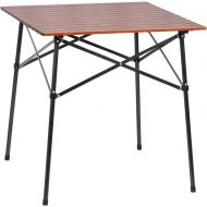 PORTAL Lightweight Aluminum Folding Square Table Roll Up Top 4 People Compact Table with Carry Bag for Camping, Picnic, Backyards, BBQ